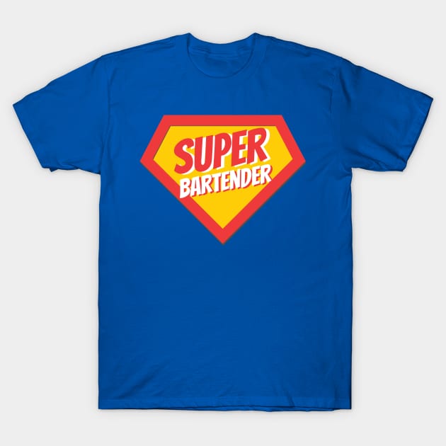 Bartender Gifts | Super Bartender T-Shirt by BetterManufaktur